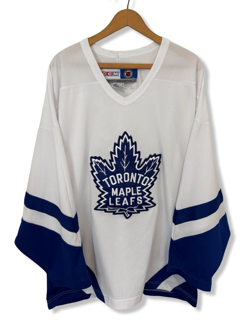 Vintage CCM Toronto Maple Leafs White & Blue Hockey Jersey